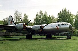 Ту-4 (сер. № 2805103), построенный на Куйбышевском авиазаводе в 1952 году, — единственный сохранившийся Ту-4 в России. Музей ВВС, Монино.