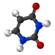 Ball-and-stick model of uracil