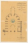Nivellement du chœur. Tombes découvertes. Plan par D. Darcy (1895).