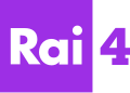 Rai 4's third and current logo since 12 September 2016.