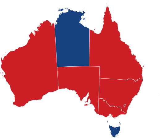 Premiers by party affiliation by state and territory