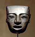 Masque lithique en pierre découvert à Teotihuacan, IIIe – VIIe siècle