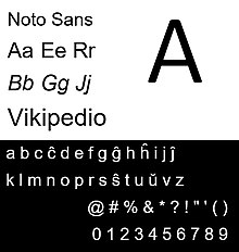 Noto fonts in language Esperanto