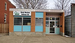 A modest building pictured on Shaunavon's main street.