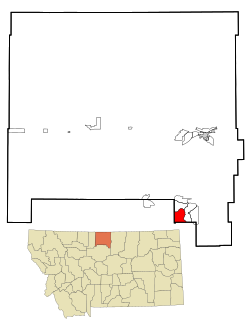 Location of St. Pierre, Montana