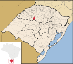 Localização de Boa Vista do Cadeado no Rio Grande do Sul