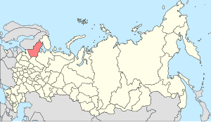 Республика Карелия Ресей картасында