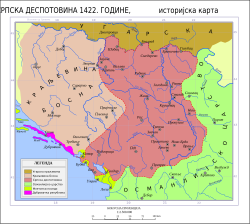 Сербія: історичні кордони на карті