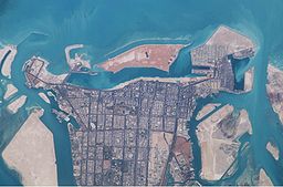 Satellitfoto över Abu Dhabi