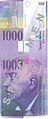 antaŭa flanko de 1000-franka monbileto