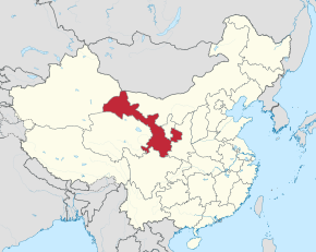Poziția provinciei Gansu