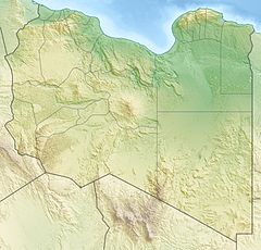 Tadras Acacus på kartan över Libyen