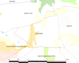 Les Olmes - Localizazion