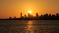 Skyline of Walkeshwar during sunset