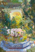 Fuente de mosaico en el Patio de la casa (1917). Museo Thyssen de Málaga.