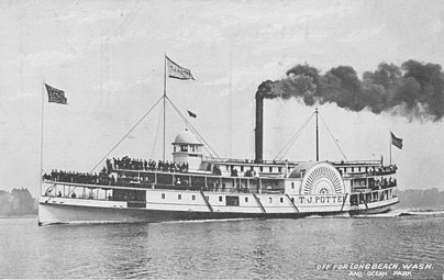 T.J. Potter, sidewheeler, circa 1901, on the Columbia or Willamette river