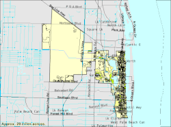 美國人口普查局的地圖所顯示的市界