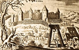 Крепость Ям на гравюре Адама Олеария
