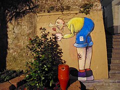 Integrasi grafiti ke dalam lingkungannya, Zumaia 2016