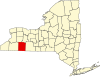 Округ Аллегейни на карте штата.