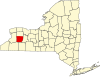 Округ Вайоминг на карте штата.