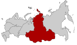 Kaart van Federaal District Siberië
