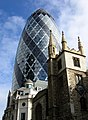 30 St Mary Axe is now the 6th tallest building in London