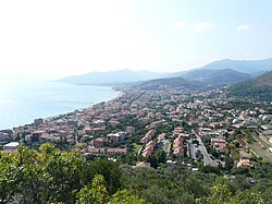 View of Borgio and Pietra Ligure