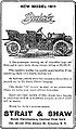 Um anúncio da Buick de 1911 - Syracuse Post-Standard, 21 de janeiro de 1911