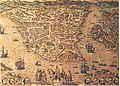 Mappa di Costantinopoli nel XVIII secolo.