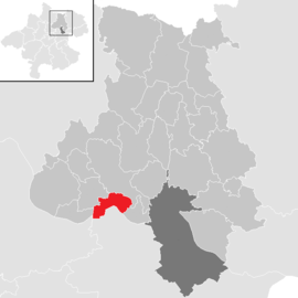 Poloha obce Ottensheim v okrese Urfahr-okolie (klikacia mapa)