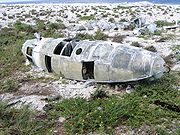 Restos de un avión en Howland