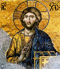 Jesus Pantocrator – mosaico do século XIII - Hagia Sophia.