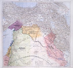 1918 map of the Middle East