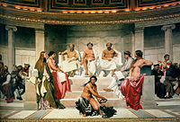 בציור זה של האמן פול דלארוש מתואר אפלס כשהוא מוכתר במרכז