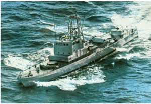 אחת מספינות שרבורג בדרכה לישראל, דצמבר 1969