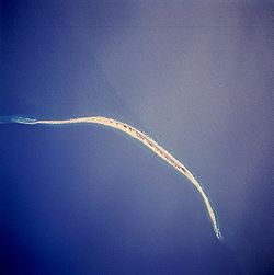 Island as seen from the Space Shuttle in April 1994. North is in the lower left corner.