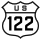 U.S. Route 122 marker