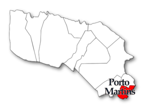 Localização no município de Praia da Vitória