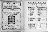 Cantica sacra II, III, IV & Litanie, 1662