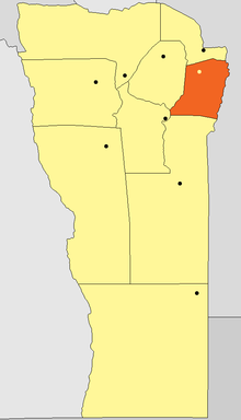Location of Chacabuco Department in San Luis Province