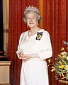 II. Erzsébet mint Ausztrália királynője. Az uralkodó a képen az Order of Australia rend kitüntetését viseli