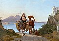 Frukthandlere ved Napolibukten, malt av Franz Ludwig Catel, 1822.