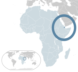 Location of  Djibouti  (dark blue) – in Africa  (light blue & dark grey) – in the African Union  (light blue)