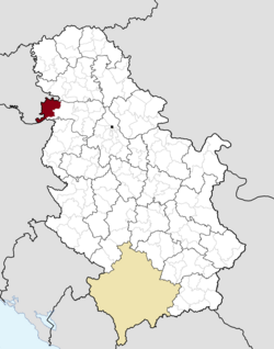 Location of the municipality of Šid within Serbia