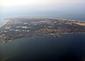 Provincetown, op het puntje van Cape Cod, vanuit de lucht gezien