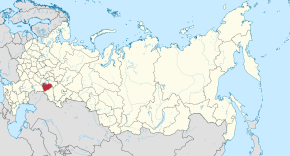 Poziția localității regiunea Samara
