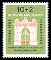 Westdeutsche Briefmarke (1953) mit dem Portal des Palais