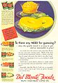 1932 magazine advertisement for a variety of canned fruit products