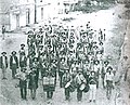 Image 3Mustering in the "Hempstead Rifles," Arkansas Volunteers, at Arkadelphia, Arkansas, in 1861. (from History of Arkansas)